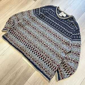 Vintage Cotton Country Knit Made In Canada Size XL
